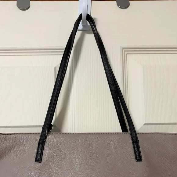 Nine West Gray/Taupe and Black Tote Bag - Picture 6 of 9
